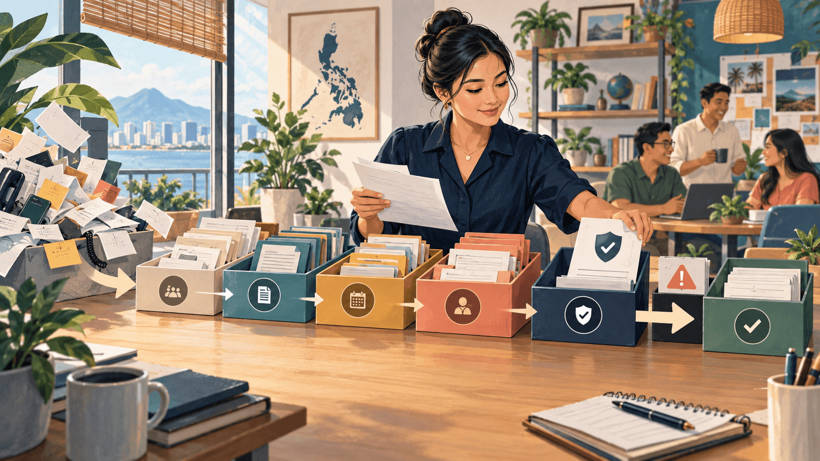 A Philippines-based administrative virtual assistant organizes recurring business requests into a verified workflow