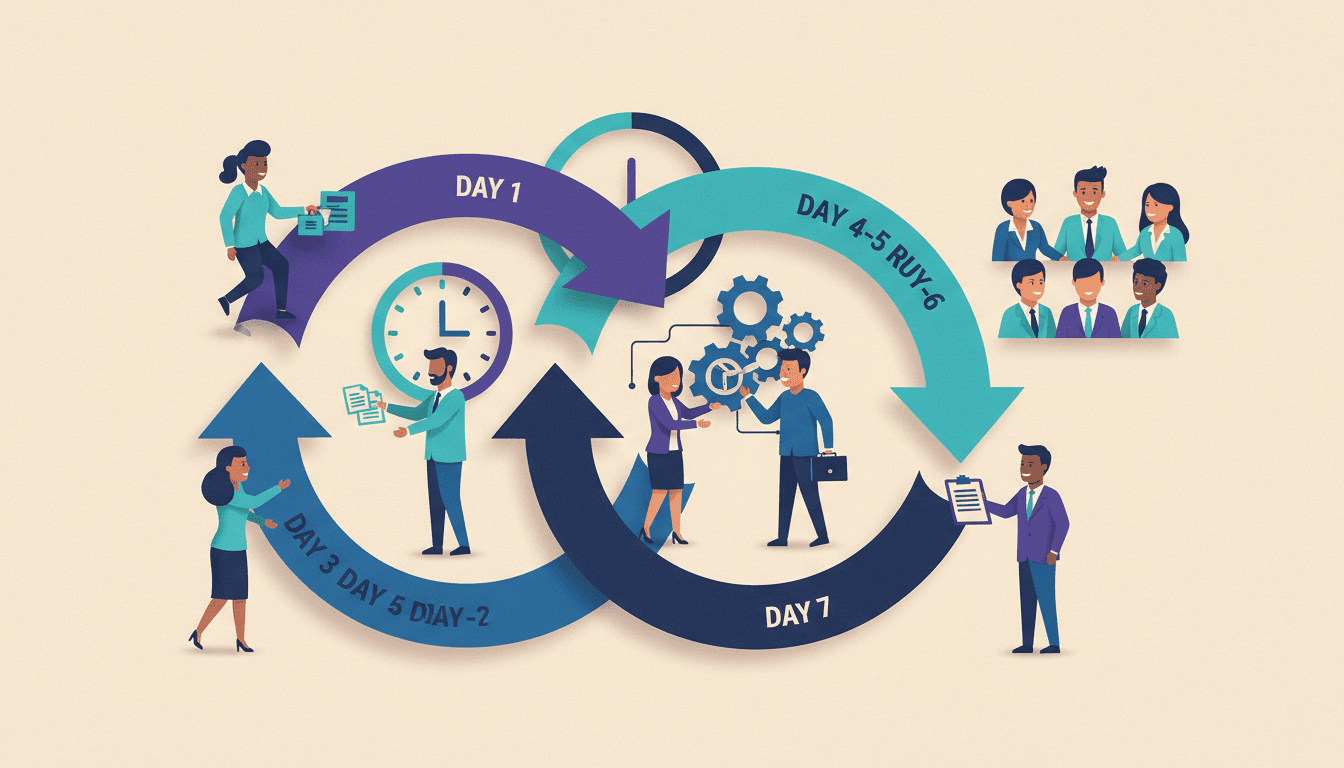7-Day Virtual Assistant Trial Plan: Prove Value in One Workflow — NextTeammate guide Editorial illustration for 7-Day Virtual Assistant Trial Plan: Prove Value in One Workflow