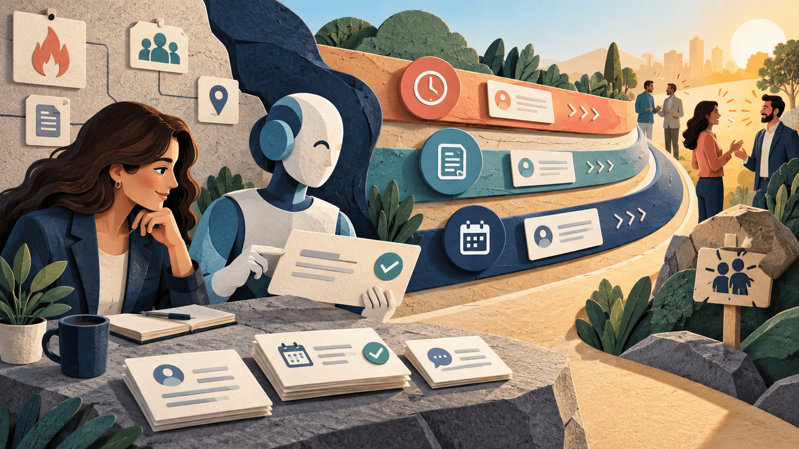 AI Sales Assistant: Workflows for Better Follow-Through — NextTeammate guide Editorial illustration for AI Sales Assistant: Workflows for Better Follow-Through
