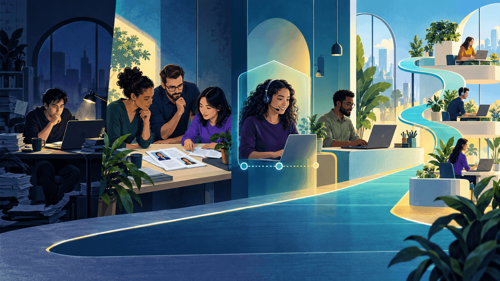 Which Virtual Assistant Service Fits Startups? — NextTeammate guide Editorial illustration for Which Virtual Assistant Service Fits Startups?