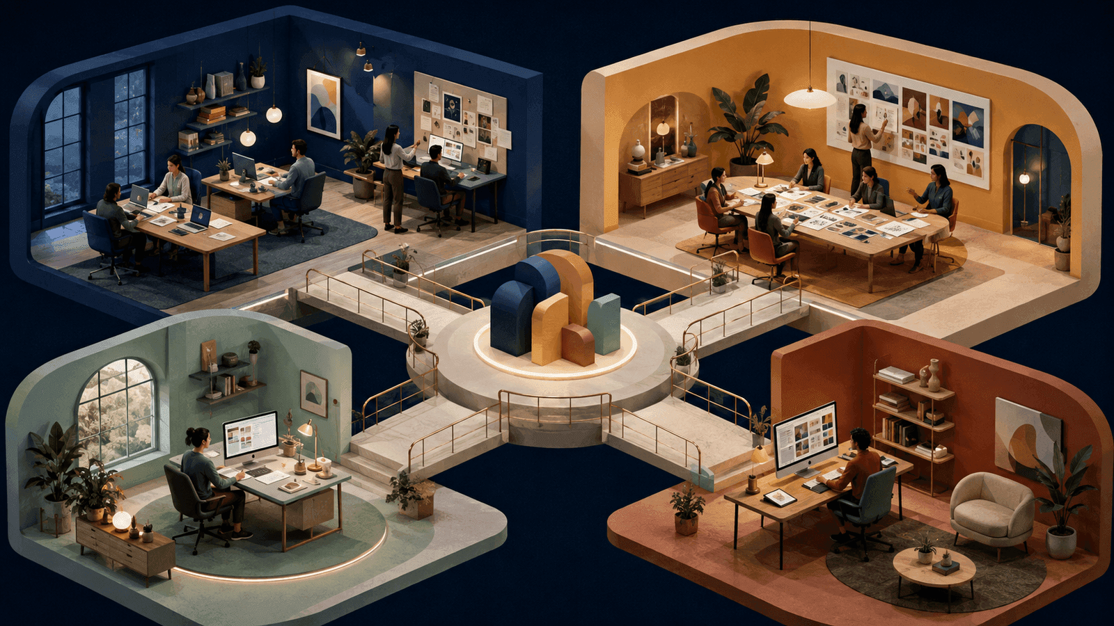 Digital Marketing Team vs. Agency vs. AI: Which Operating Model Fits? — NextTeammate guide Editorial illustration for Digital Marketing Team vs. Agency vs. AI: Which Operating Model Fits?