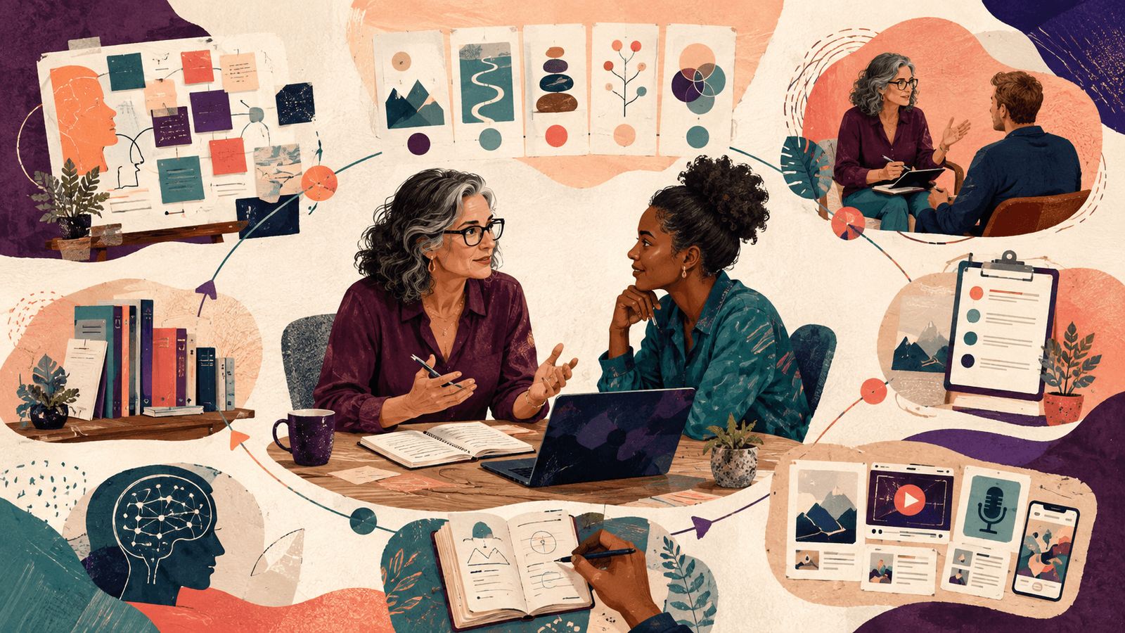 How Business Coaches Can Integrate AI Into Their Coaching Business — NextTeammate guide Editorial illustration for How Business Coaches Can Integrate AI Into Their Coaching Business