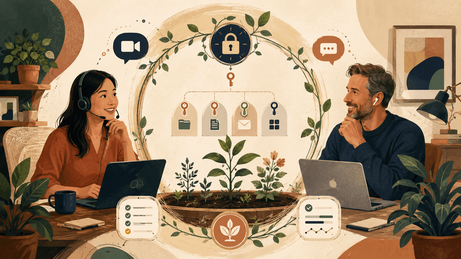 How to Work Successfully With a Filipino Virtual Assistant — NextTeammate guide Editorial illustration for How to Work Successfully With a Filipino Virtual Assistant