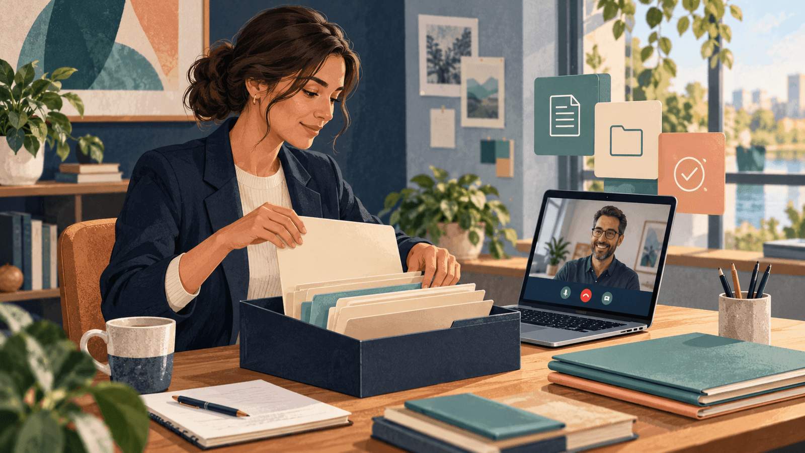 Virtual Assistant for Accounting Client Document Collection — NextTeammate guide Editorial illustration for Virtual Assistant for Accounting Client Document Collection