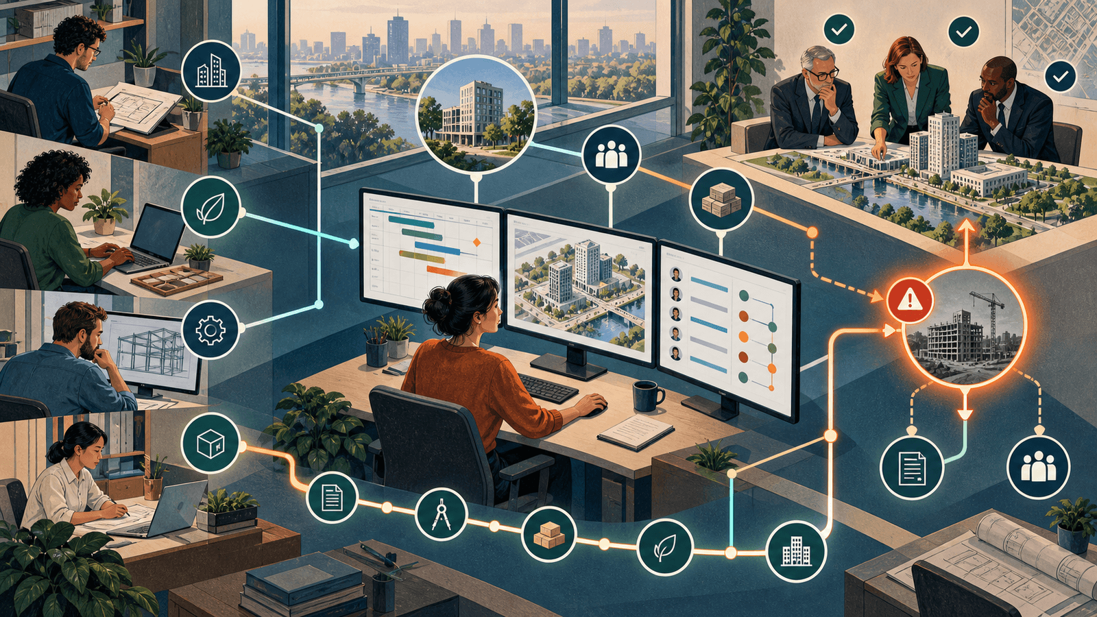 Can a Virtual Assistant Help With Project Management? — NextTeammate guide Editorial illustration for Can a Virtual Assistant Help With Project Management?