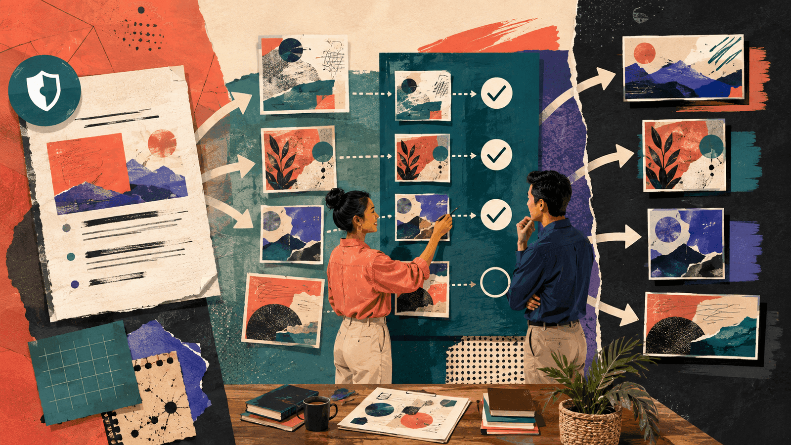 Can a Virtual Assistant Manage Social Media? A Safe Delegation Guide — NextTeammate guide Editorial illustration for Can a Virtual Assistant Manage Social Media? A Safe Delegation Guide