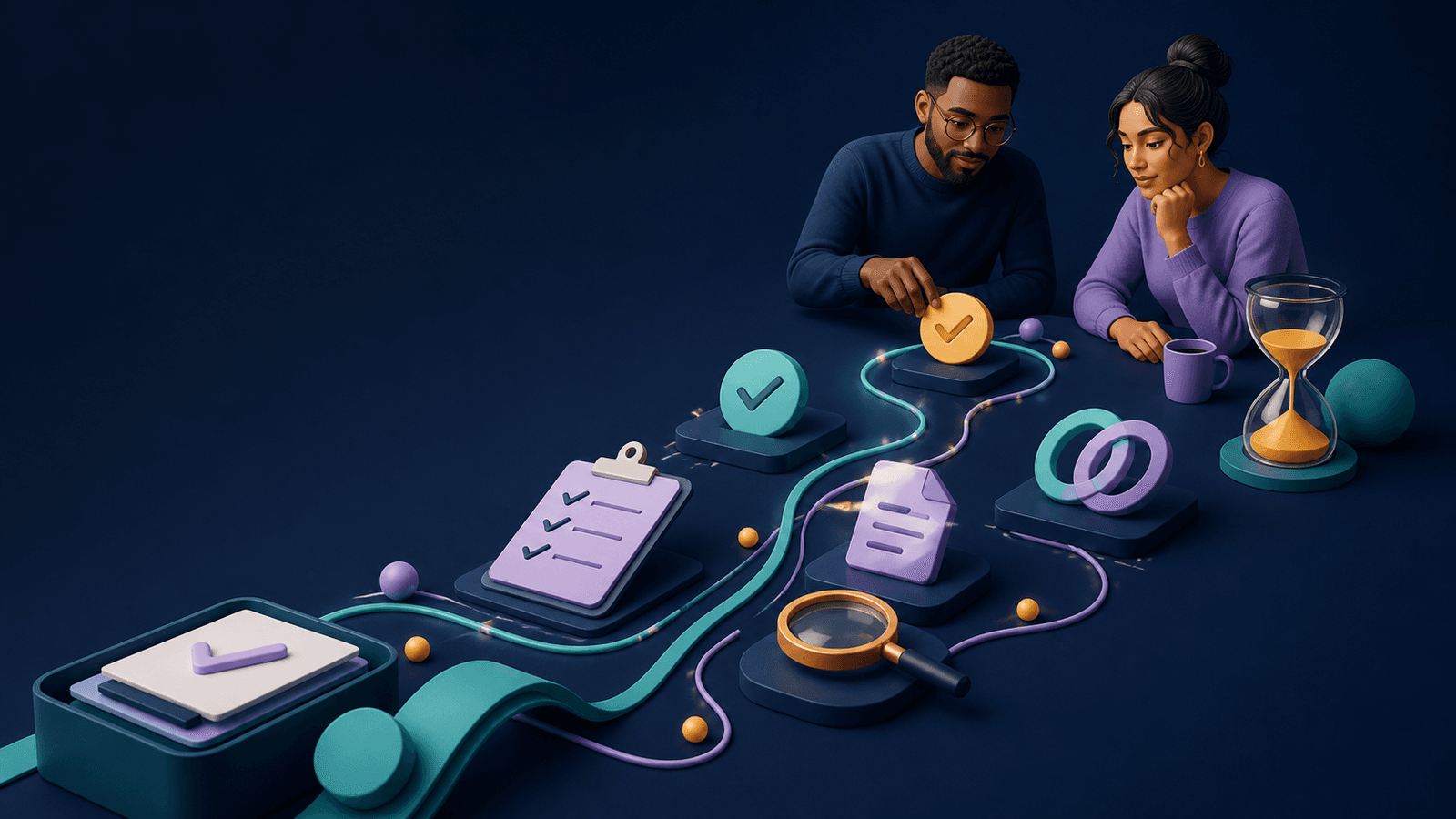 Virtual Assistant KPIs: What to Measure Without Micromanaging — NextTeammate guide Editorial illustration for Virtual Assistant KPIs: What to Measure Without Micromanaging