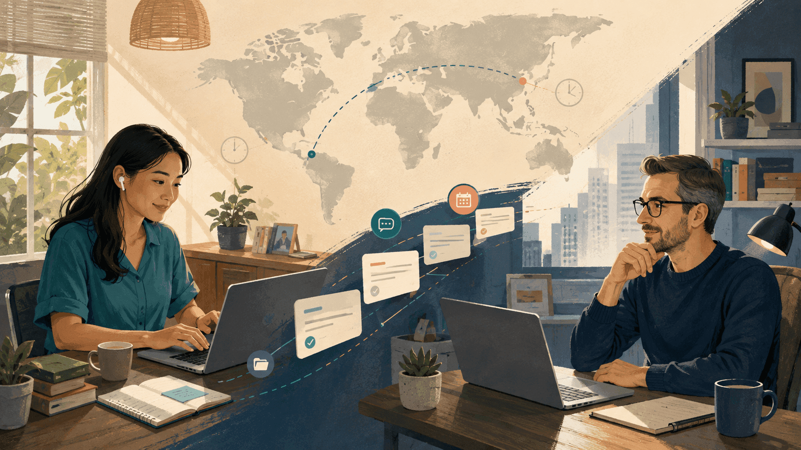 Why Hire a Virtual Assistant in the Philippines? A Practical Guide — NextTeammate guide Editorial illustration for Why Hire a Virtual Assistant in the Philippines? A Practical Guide